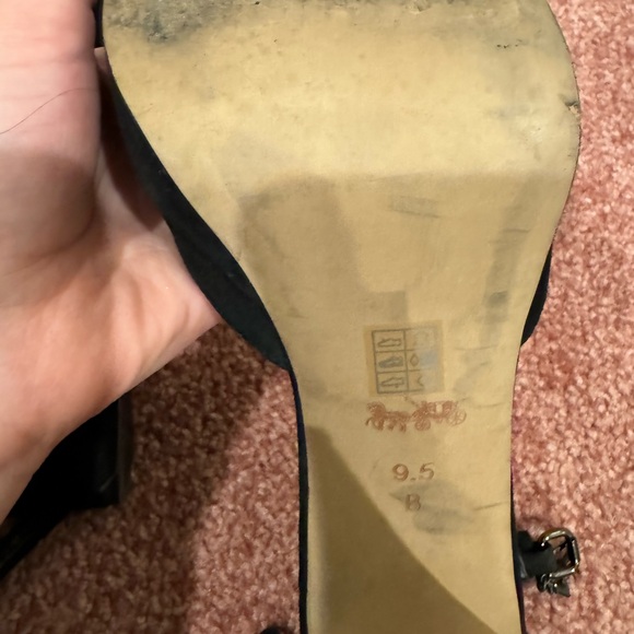 Coach black velvet heels - Picture 5 of 5